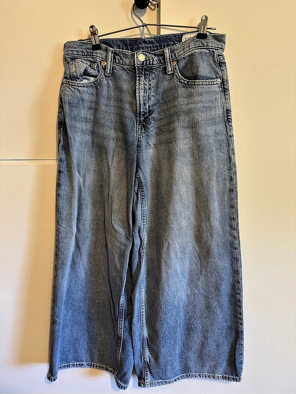 Gap Baggy Mid Rise UltraSoft Jeans Wide Leg Jeans Waist 28 Petite